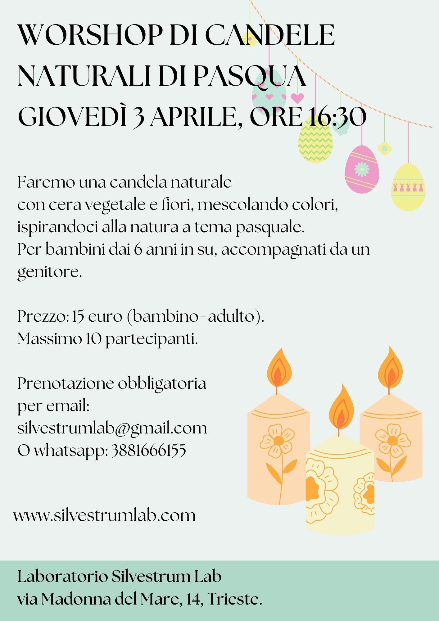 "Candele di Pasqua" Laboratorio per bambini/e