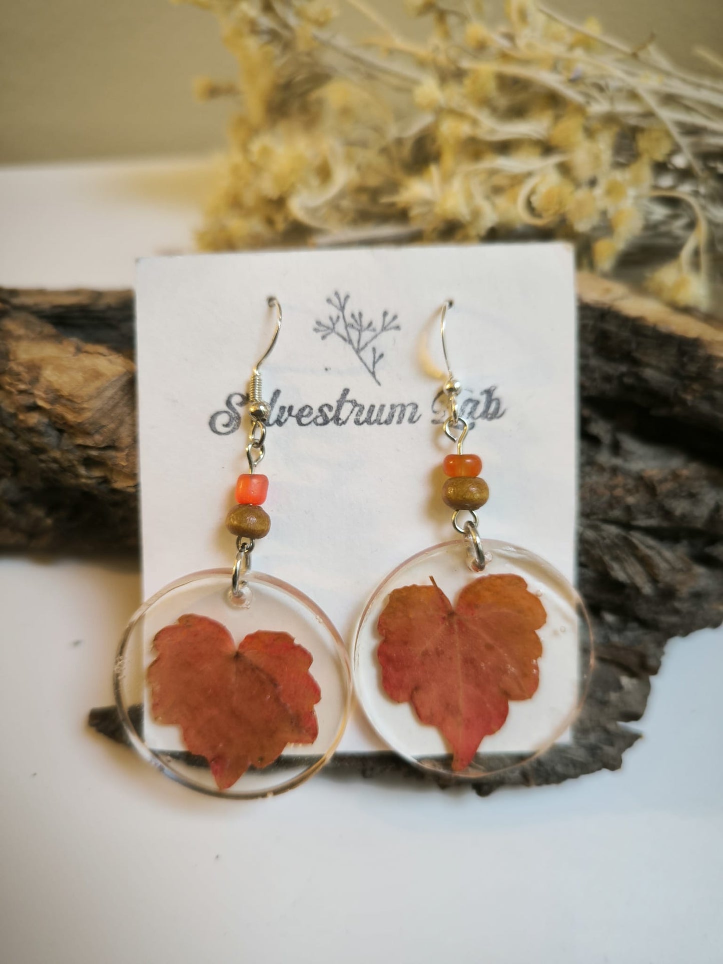 Orecchini Botanici Foglie Vite