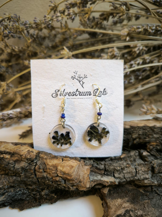 Orecchini Botanici Tondi Lavanda