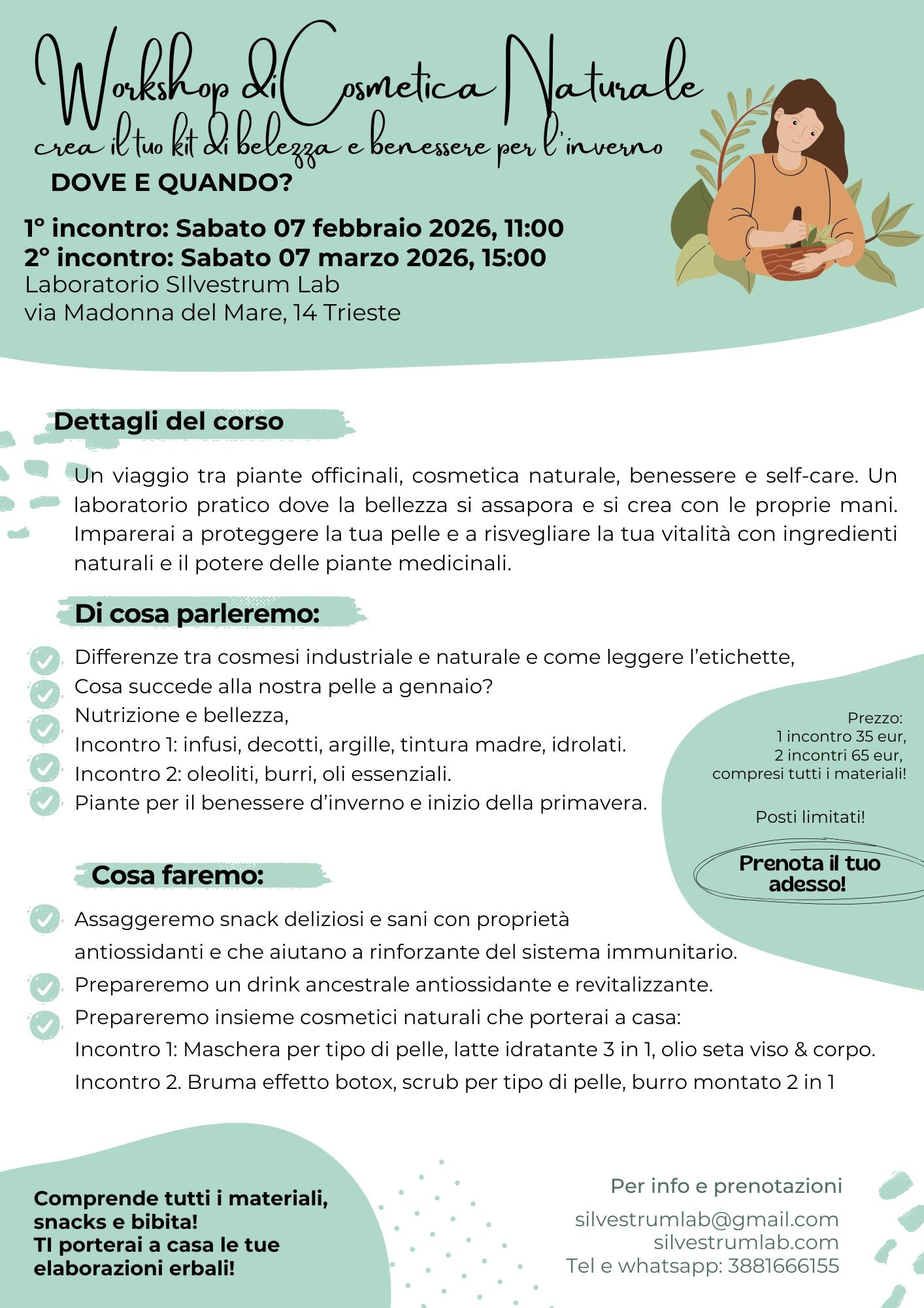 LABORATORIO DI COSMETICA NATURALE: CREA IL TUO KIT DI BELLEZA E BENESSERE PER L'INVERNO