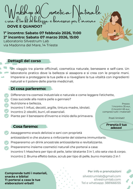LABORATORIO DI COSMETICA NATURALE: CREA IL TUO KIT DI BELLEZA E BENESSERE PER L'INVERNO