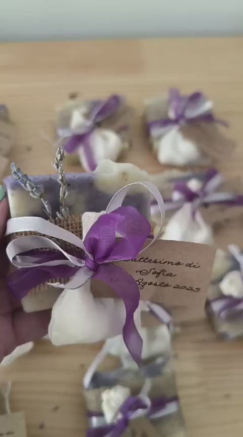 Bomboniera Sapone Botanico Naturale (per battesimi, matrimoni, pensieri maestre)